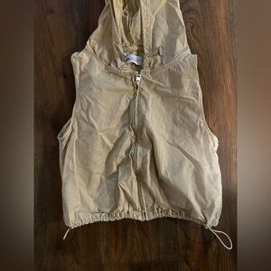 Zara Tan Hooded Vest